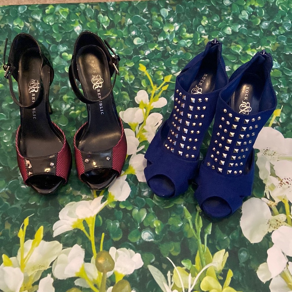 Just Fab/Rock and republic shoes. Three sets - size 8 medium - Picture 2 of 16